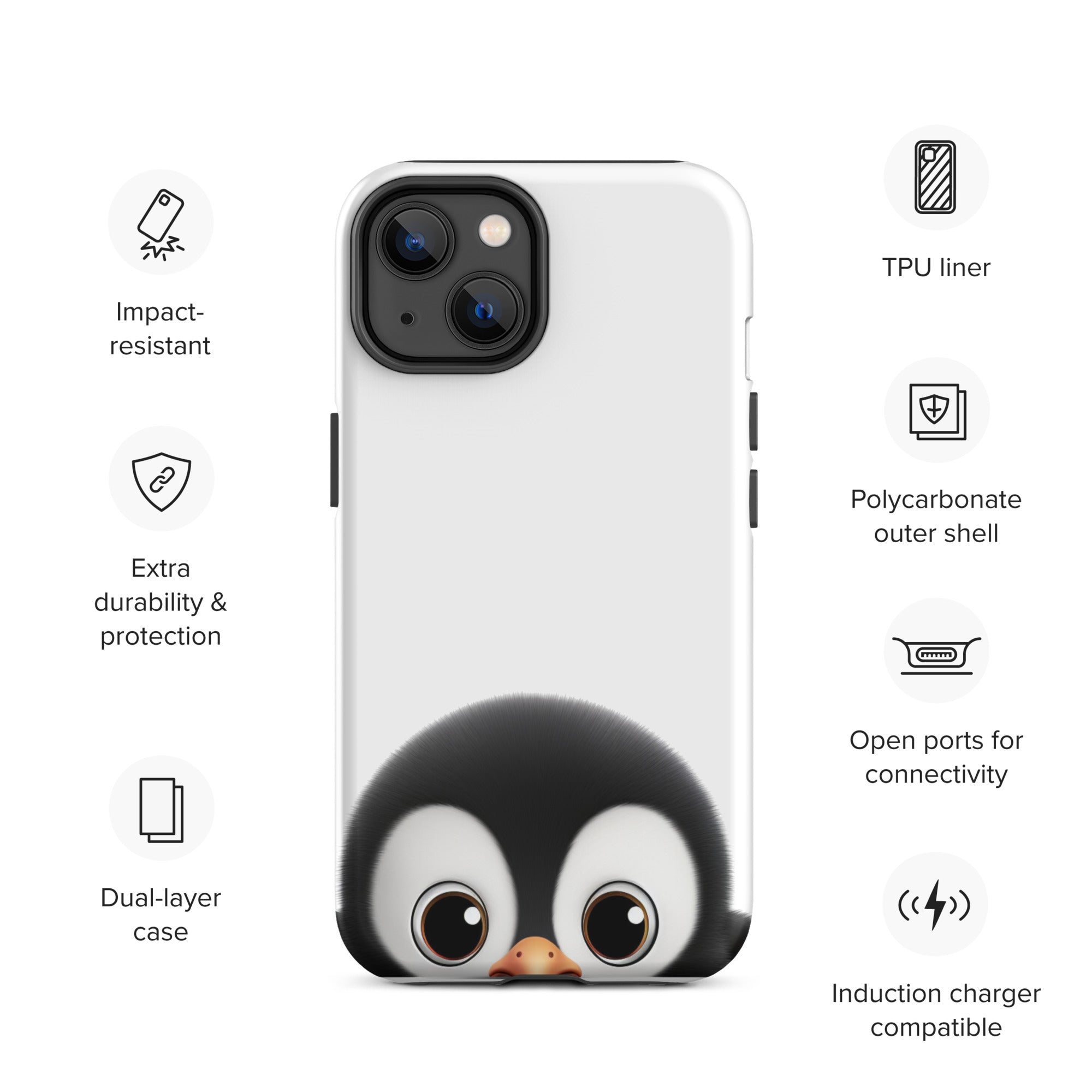Adorable Baby Penguin Phone Case Compatible With iPhone®