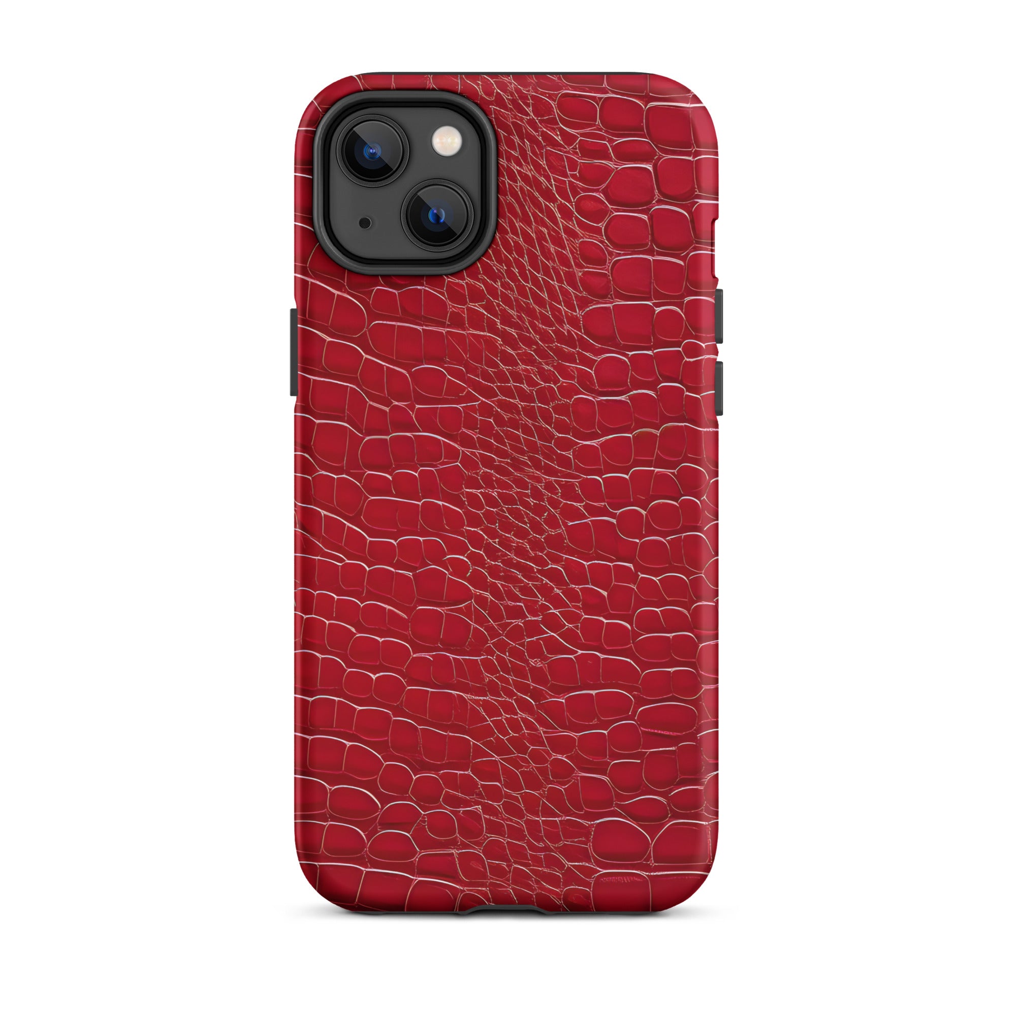 CV2 Boutique Luxury Look Faux Red Crocodile Phone Case Compatible With iPhone®
