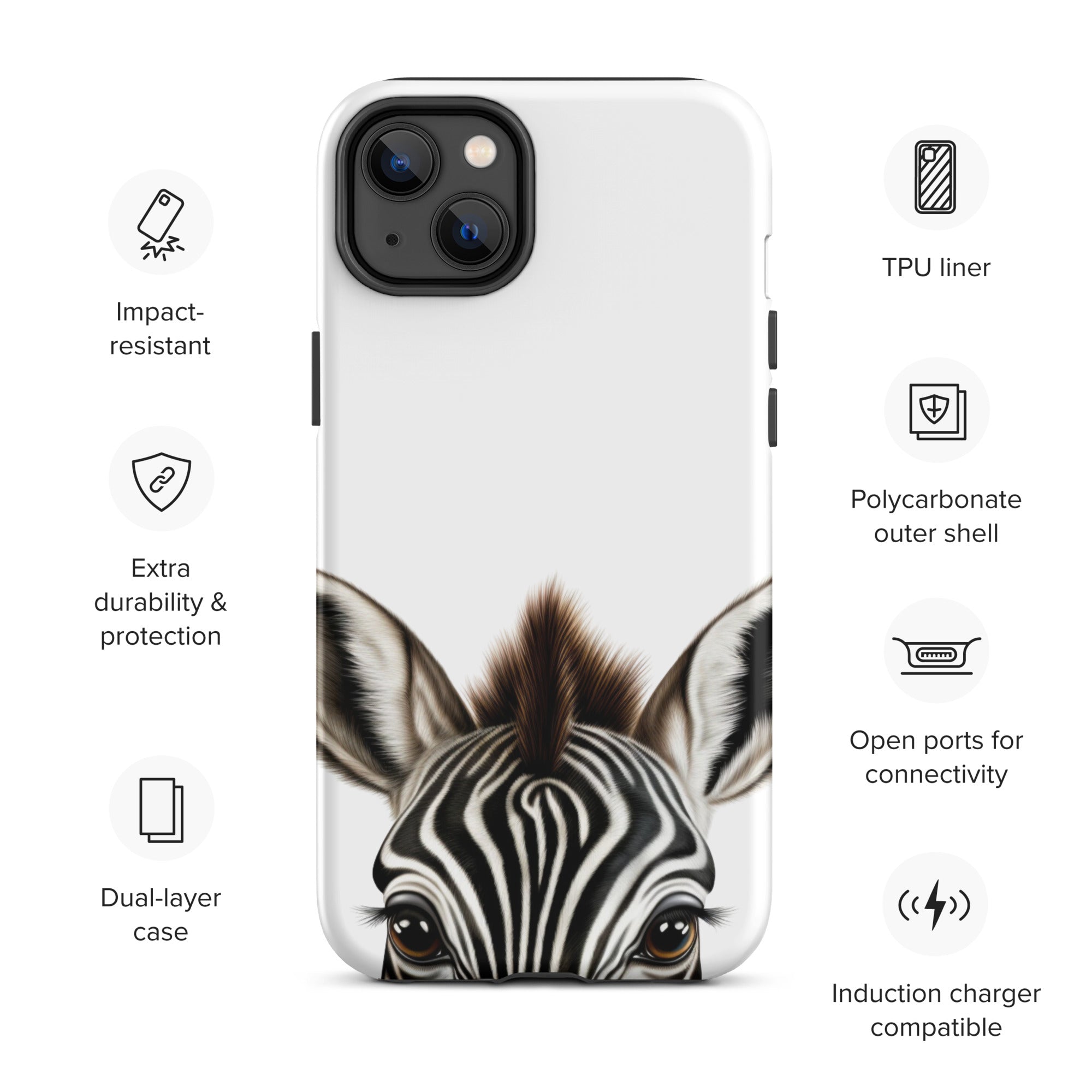 Super Cute Baby Zebra Phone Case Compatible With iPhone®