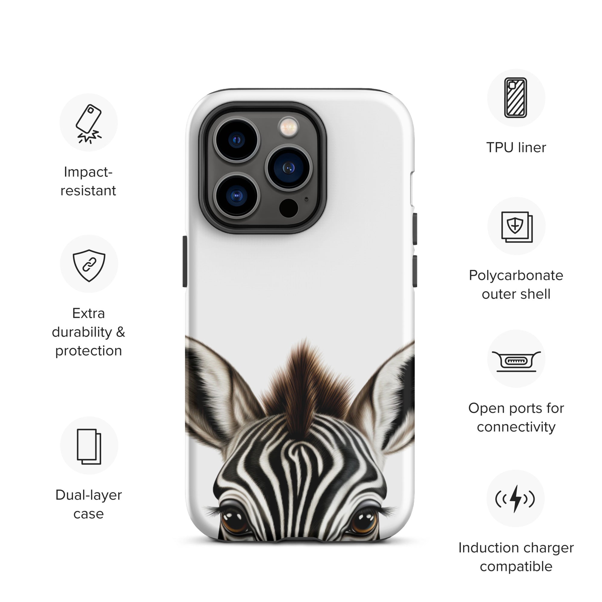 Super Cute Baby Zebra Phone Case Compatible With iPhone®