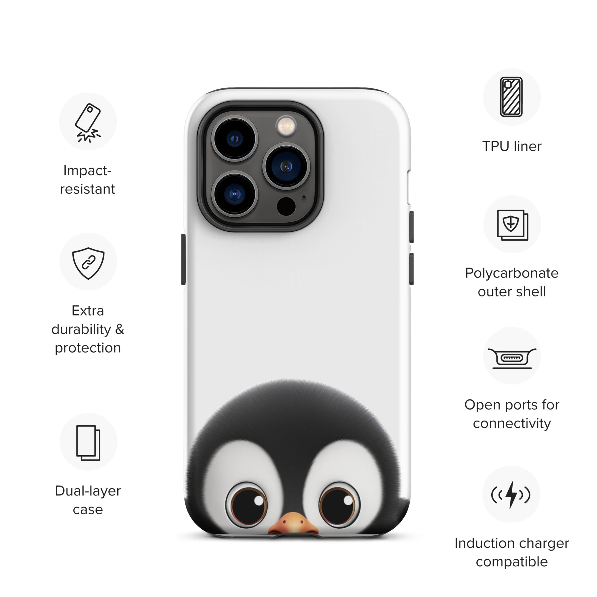 Adorable Baby Penguin Phone Case Compatible With iPhone®