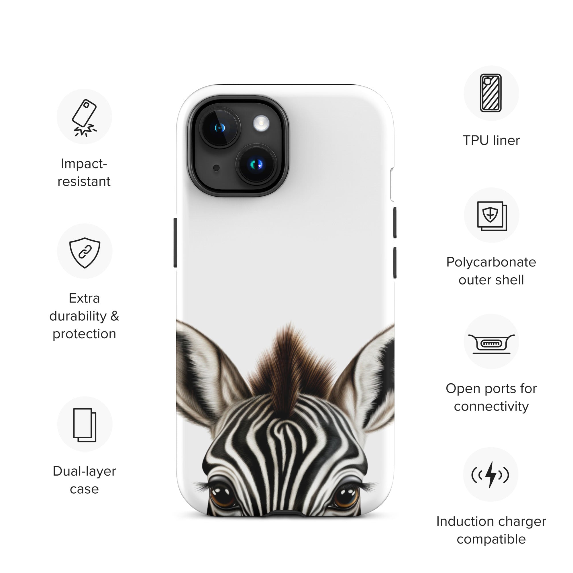 Super Cute Baby Zebra Phone Case Compatible With iPhone®