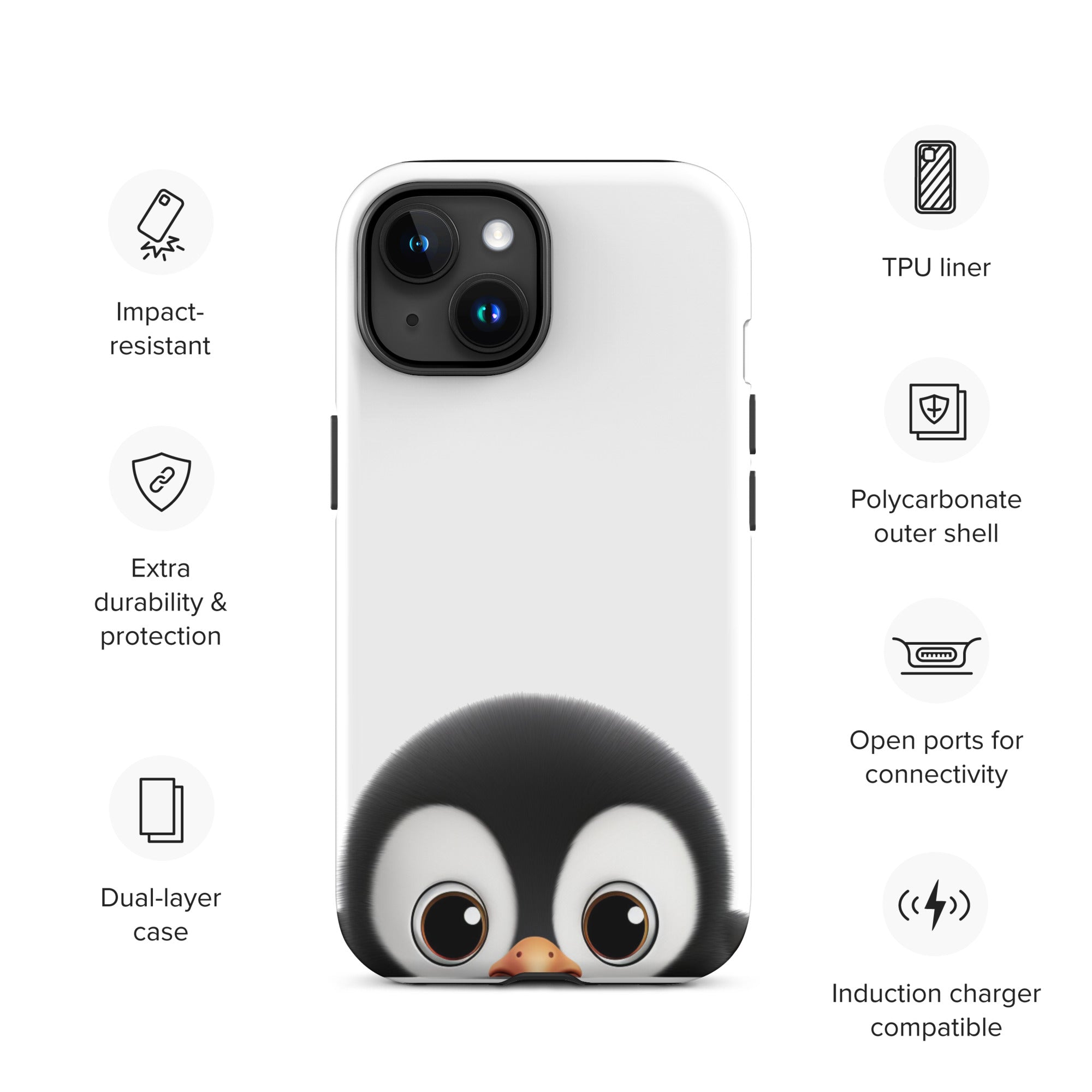 Adorable Baby Penguin Phone Case Compatible With iPhone®