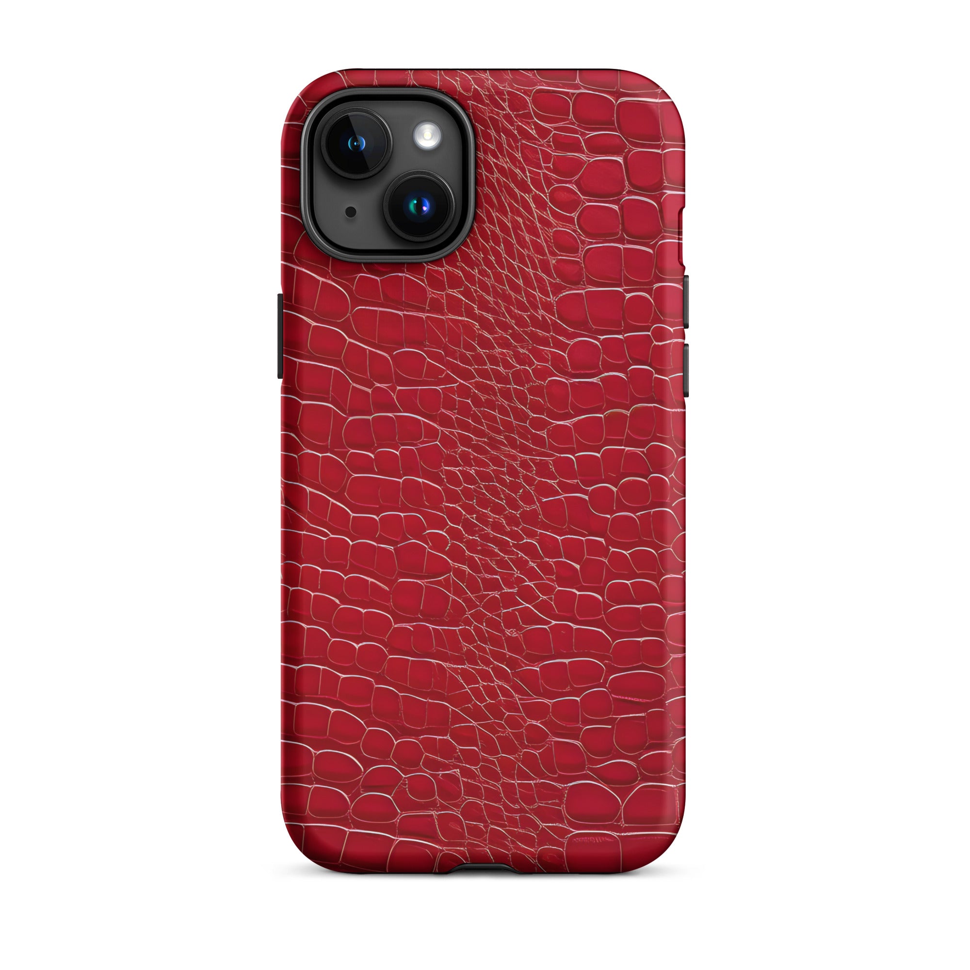 CV2 Boutique Luxury Look Faux Red Crocodile Phone Case Compatible With iPhone®