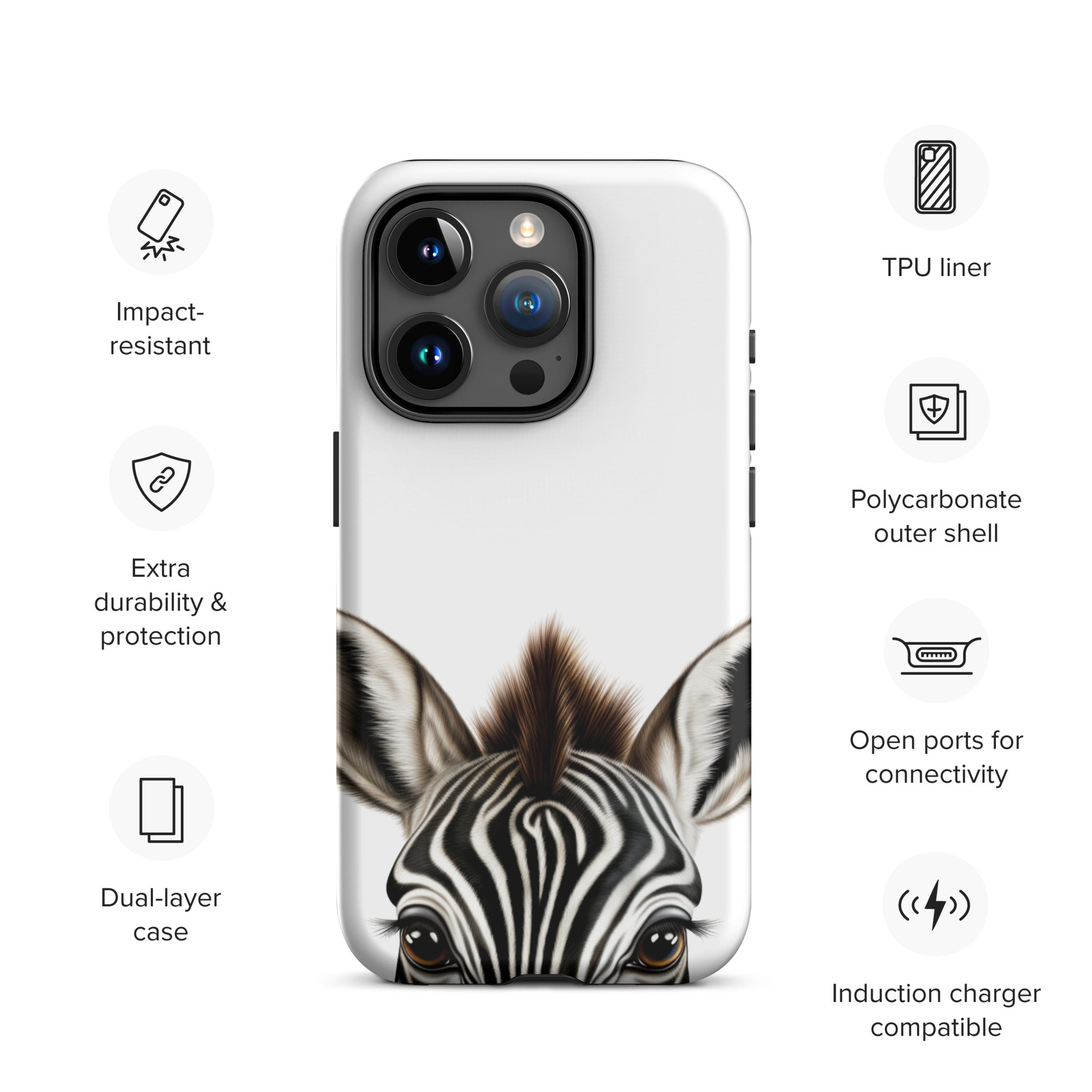 Super Cute Baby Zebra Phone Case Compatible With iPhone®