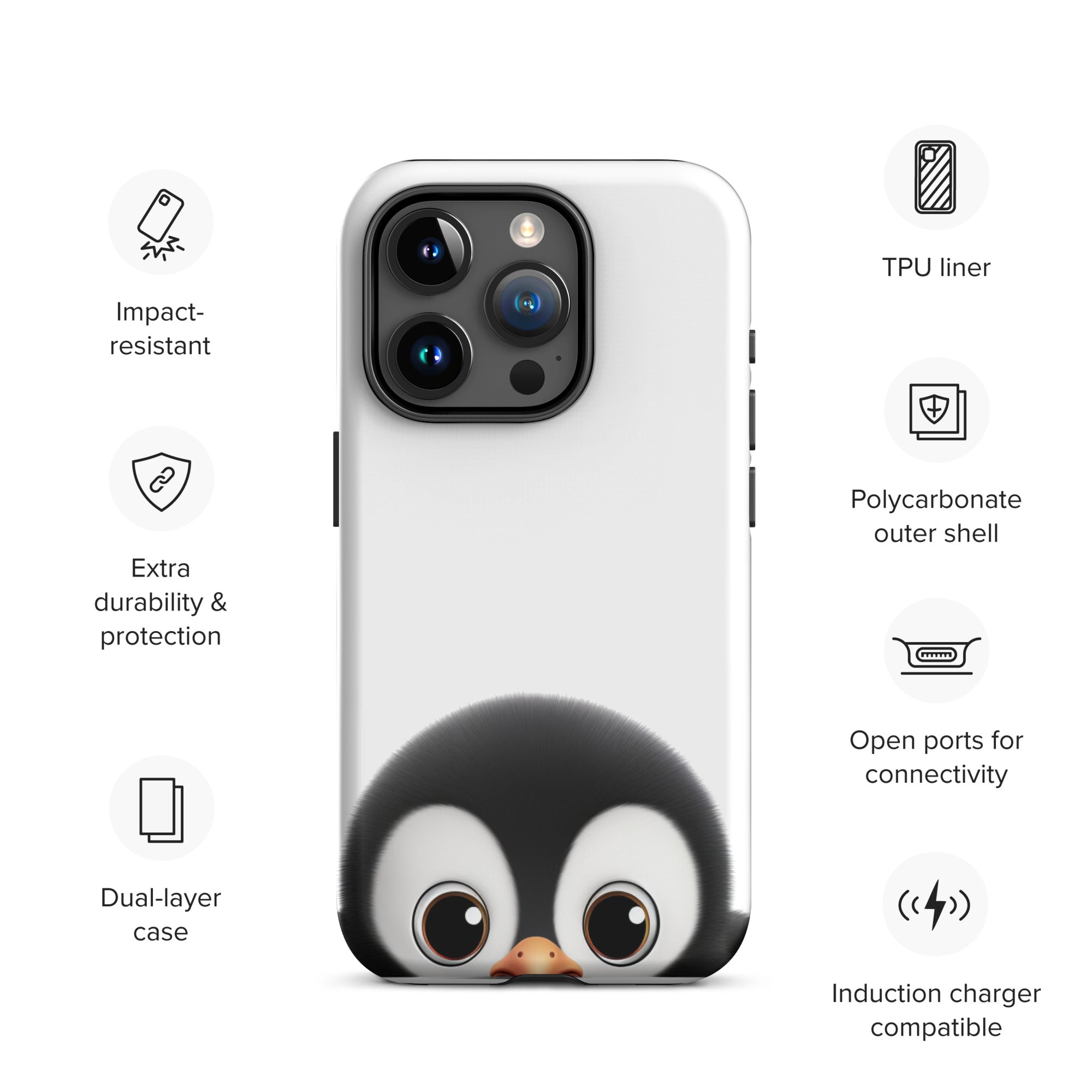 Adorable Baby Penguin Phone Case Compatible With iPhone®