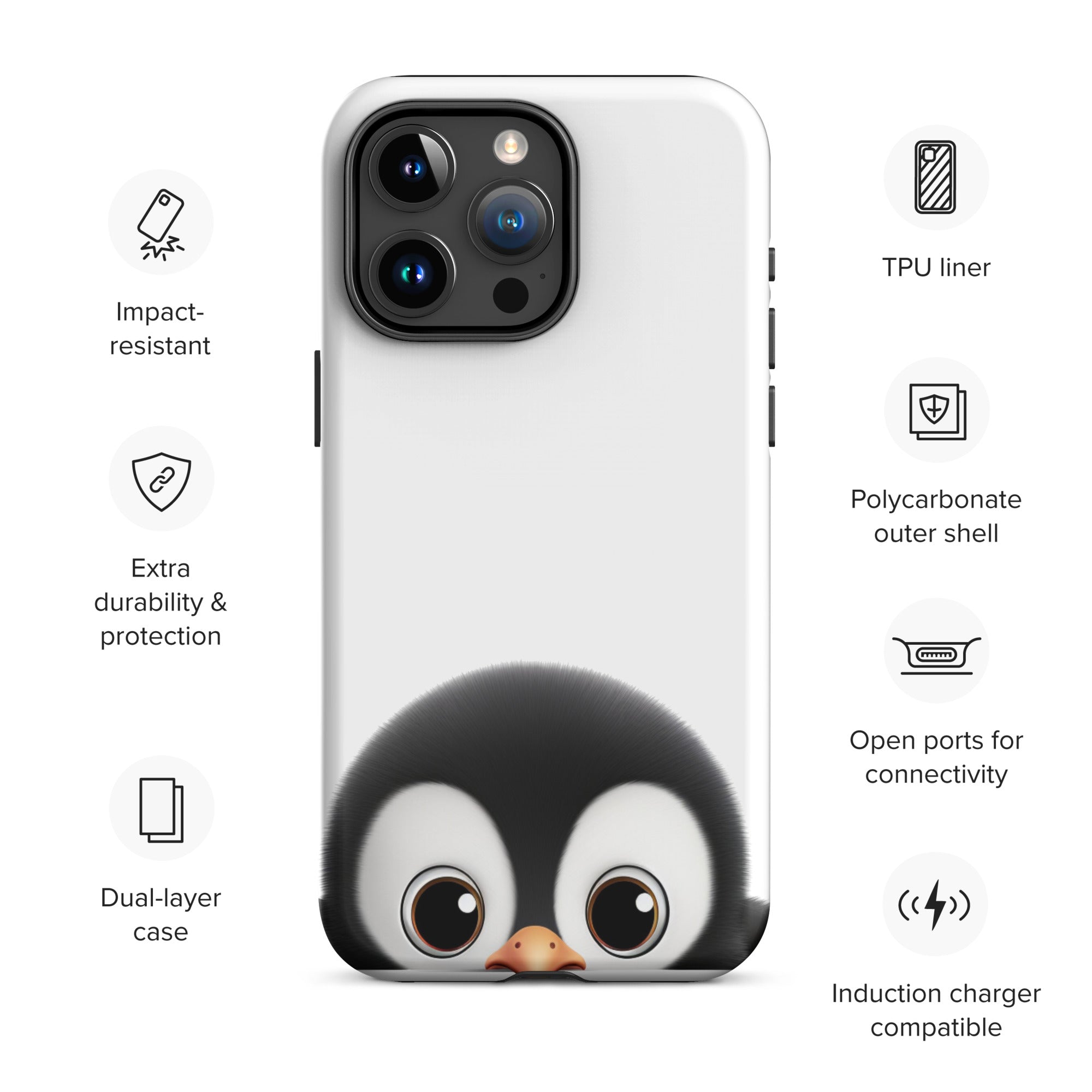 Adorable Baby Penguin Phone Case Compatible With iPhone®