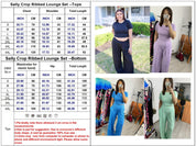 Full Length Cropped Lounge Set in Four Colors
