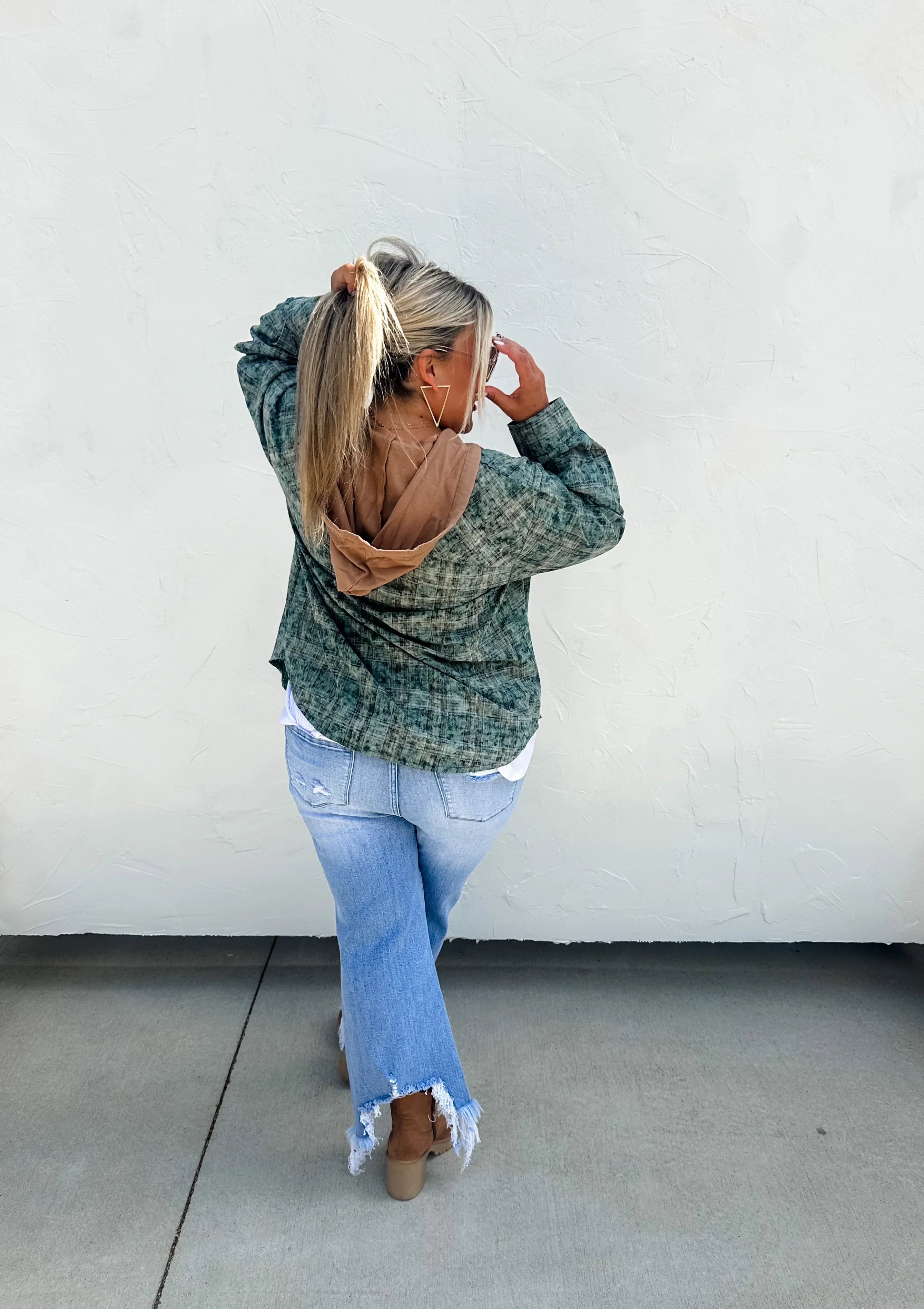 PREORDER: Vivi Plaid Hoodie Top in Six Colors