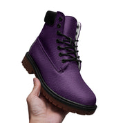 Premium Unisex Lightweight Purple Faux Leather Chukka Boots