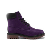 Premium Unisex Lightweight Purple Faux Leather Chukka Boots