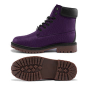 Premium Unisex Lightweight Purple Faux Leather Chukka Boots