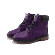 Premium Unisex Lightweight Purple Faux Leather Chukka Boots