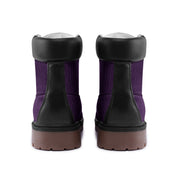Premium Unisex Lightweight Purple Faux Leather Chukka Boots