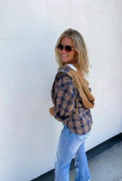 PREORDER: Vivi Plaid Hoodie Top in Six Colors