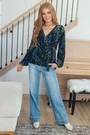 As It Happened Faux Wrap Top