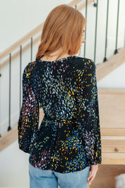 As It Happened Faux Wrap Top