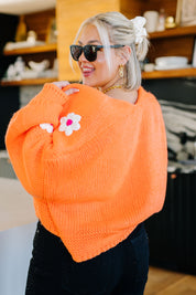 Bright Flower Child Floral Cardigan