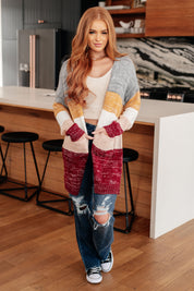 Bring the Warmth Color Block Cardigan