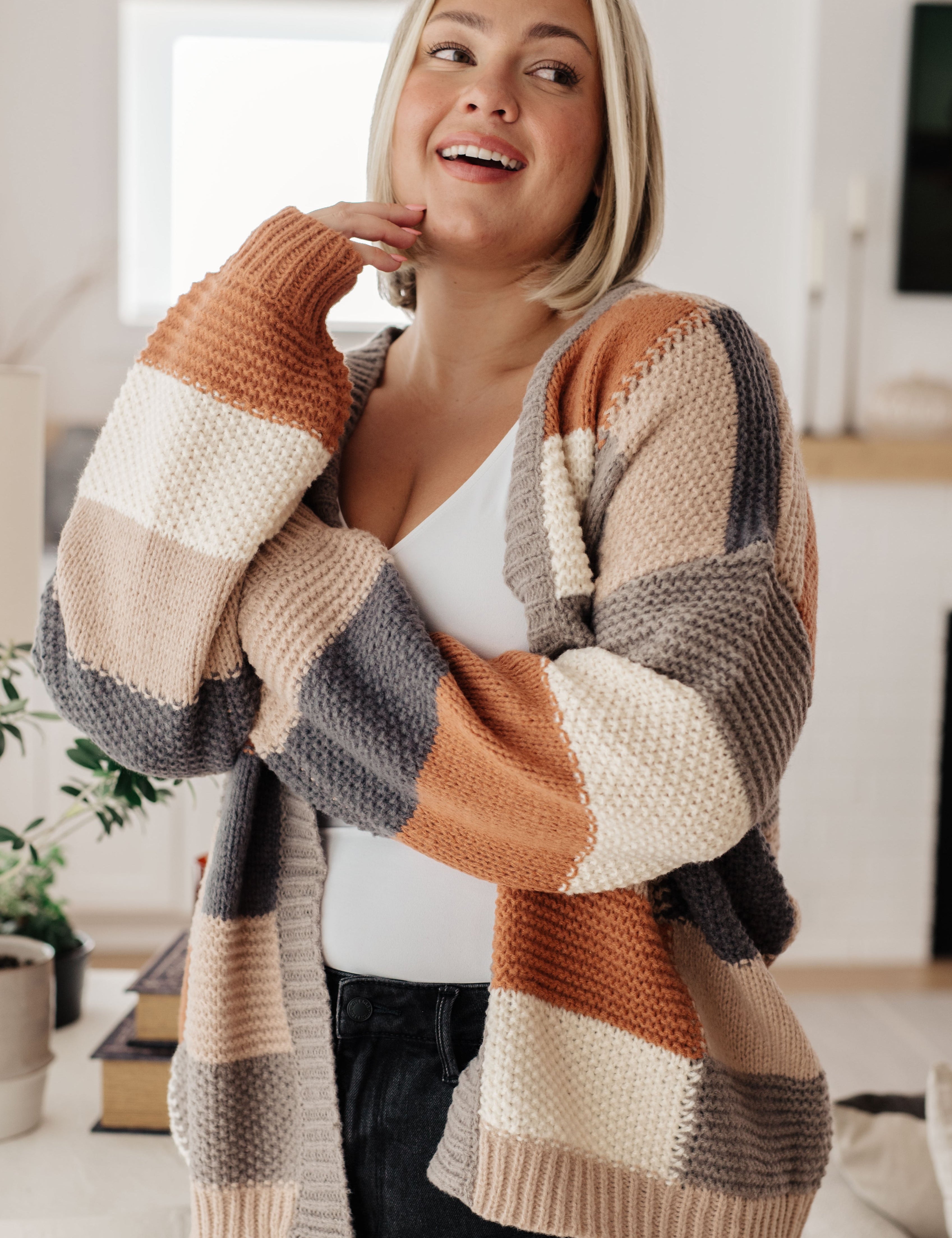 BrownSugarandMolassesCheckeredCardigan4.jpg