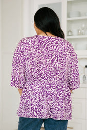Dearest Dreamer Peplum Top in Painted Purple