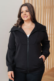 Handle That High Neck Zip Up Jacket