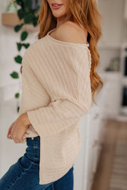 High Tide Oversized Top in Cream