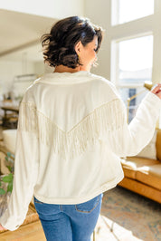 Loretta Rhinestone Fringe Jacket