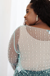 Pearl Diver Layering Top in Light Cyan