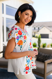 Rose Garden Embroidered Blouse