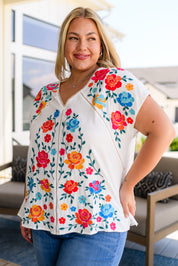 Rose Garden Embroidered Blouse