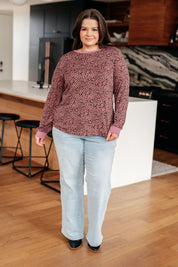 Spotted Around Town Long Sleeve Top