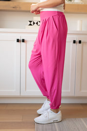 The Motive Slouch Jogger in Hot Pink