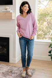 Totally Verified Long Sleeve V-Neck Top
