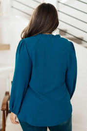 We Believe Keyhole Tie Detail Blouse