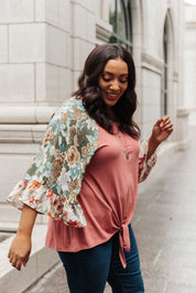 Wear Your Floral On Your Sleeves Top
