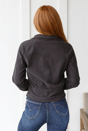 Where Are You Zip Up Jacket in Black
