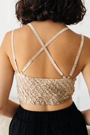 Live In Lace Bralette in Taupe