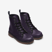 High-Quality Purple Faux Leather Lightweight Boots
