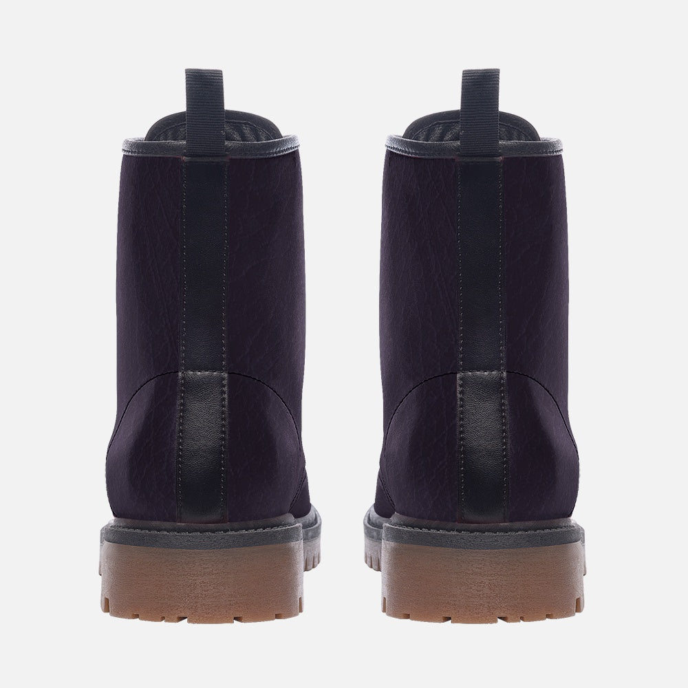 High-Quality Purple Faux Leather Lightweight Boots