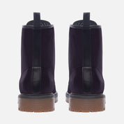 High-Quality Purple Faux Leather Lightweight Boots