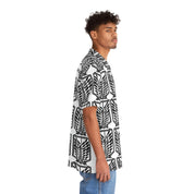 Men's Soft Polyester Spandex Hawaiian Shirt with Wings of Freedom Pattern.