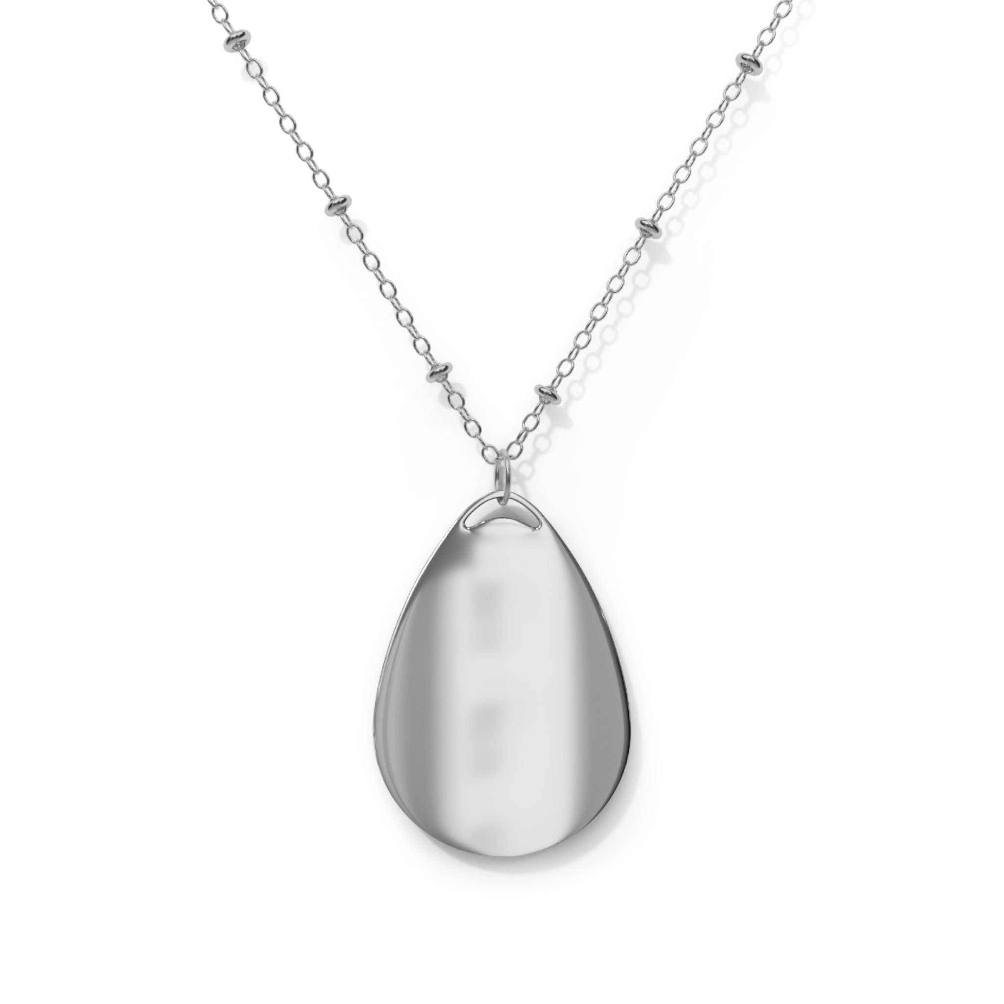 Necklace Oval Blue Aquarius Pendant