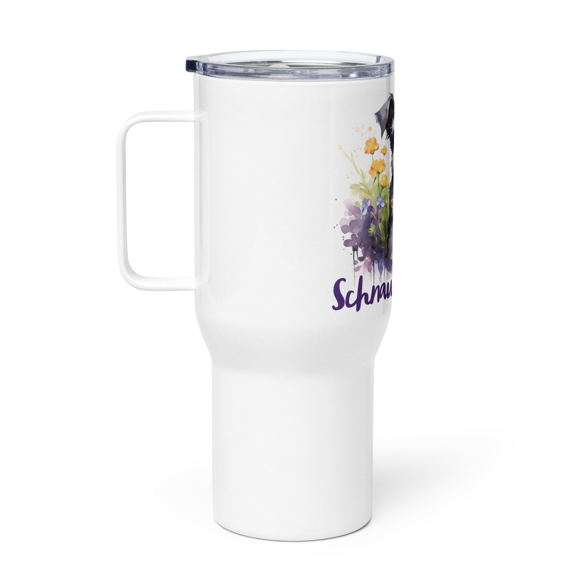 Schnauzer Mama Travel mug with a handle