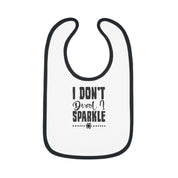 Funny I Don't Drool I Sparkle Baby Contrast Trim Jersey Bib
