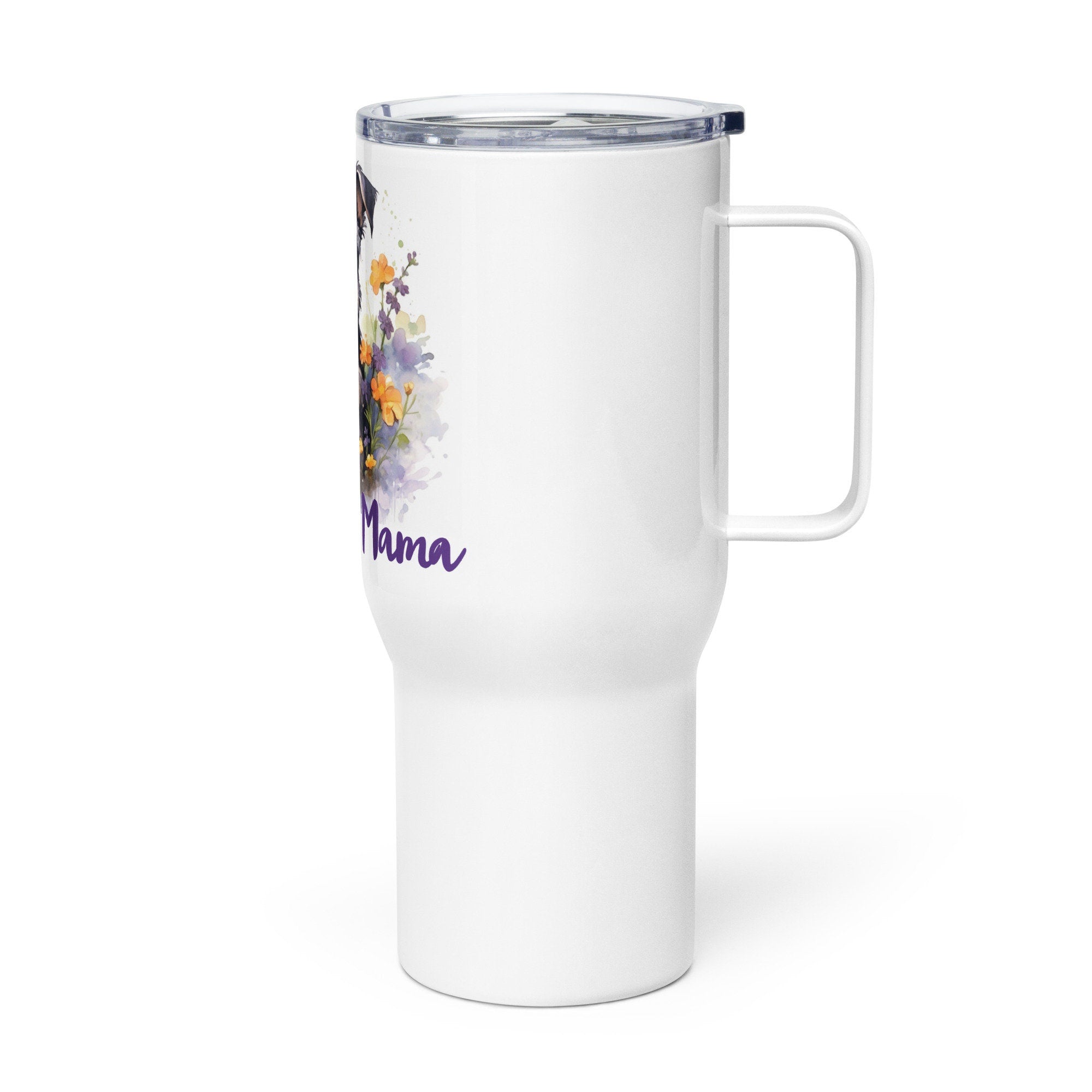 Schnauzer Mama Travel mug with a handle