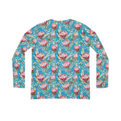 Beautiful Floral Women's Long Sleeve V-neck Shirt (AOP)