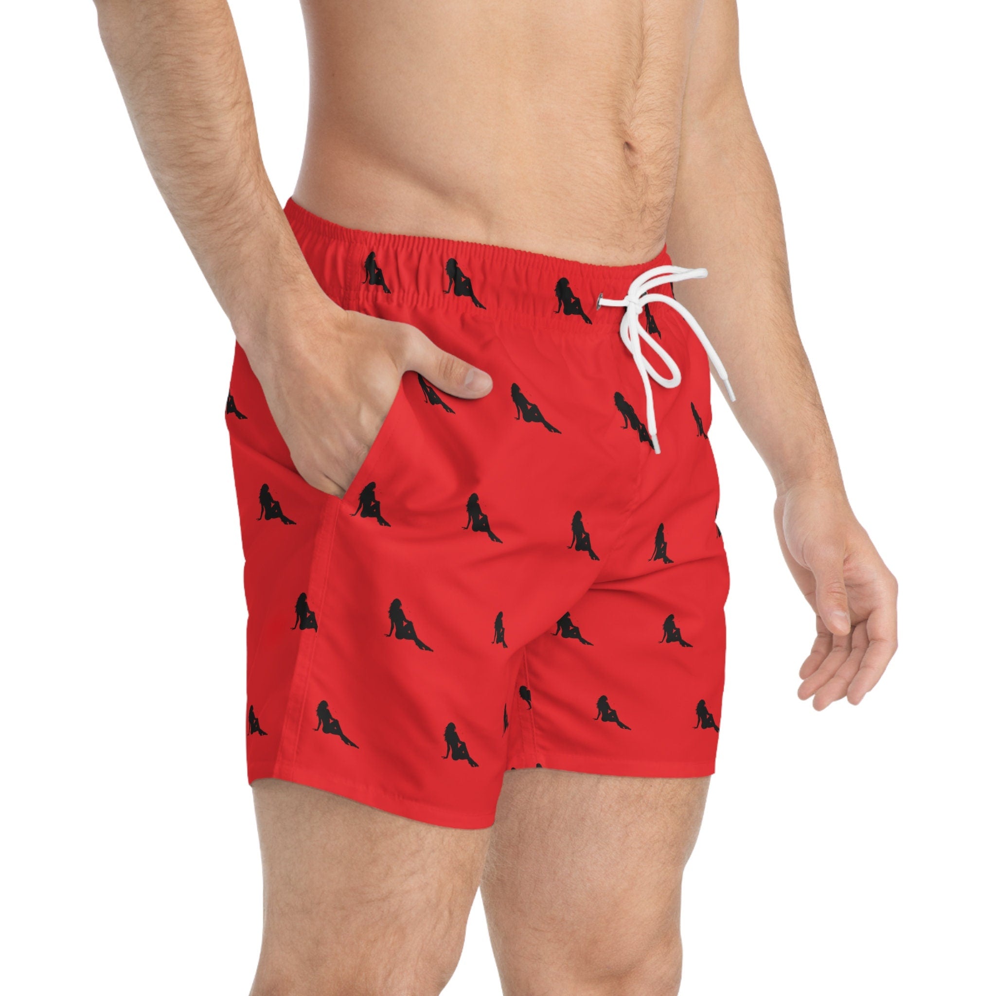 Men's Sexy Silhouette Swim Trunks (AOP)
