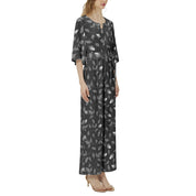Beautiful Dolman Sleeve Belted Wide Leg Jumpsuit