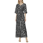 Beautiful Dolman Sleeve Belted Wide Leg Jumpsuit